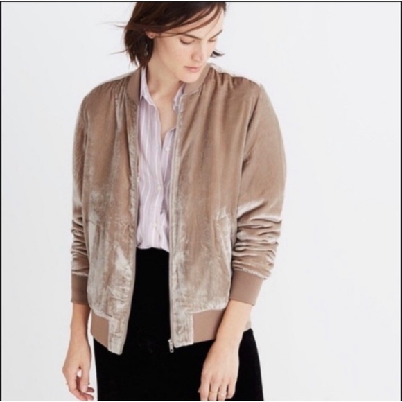 Madewell Jackets & Blazers - Madewell Velvet bomber jacket